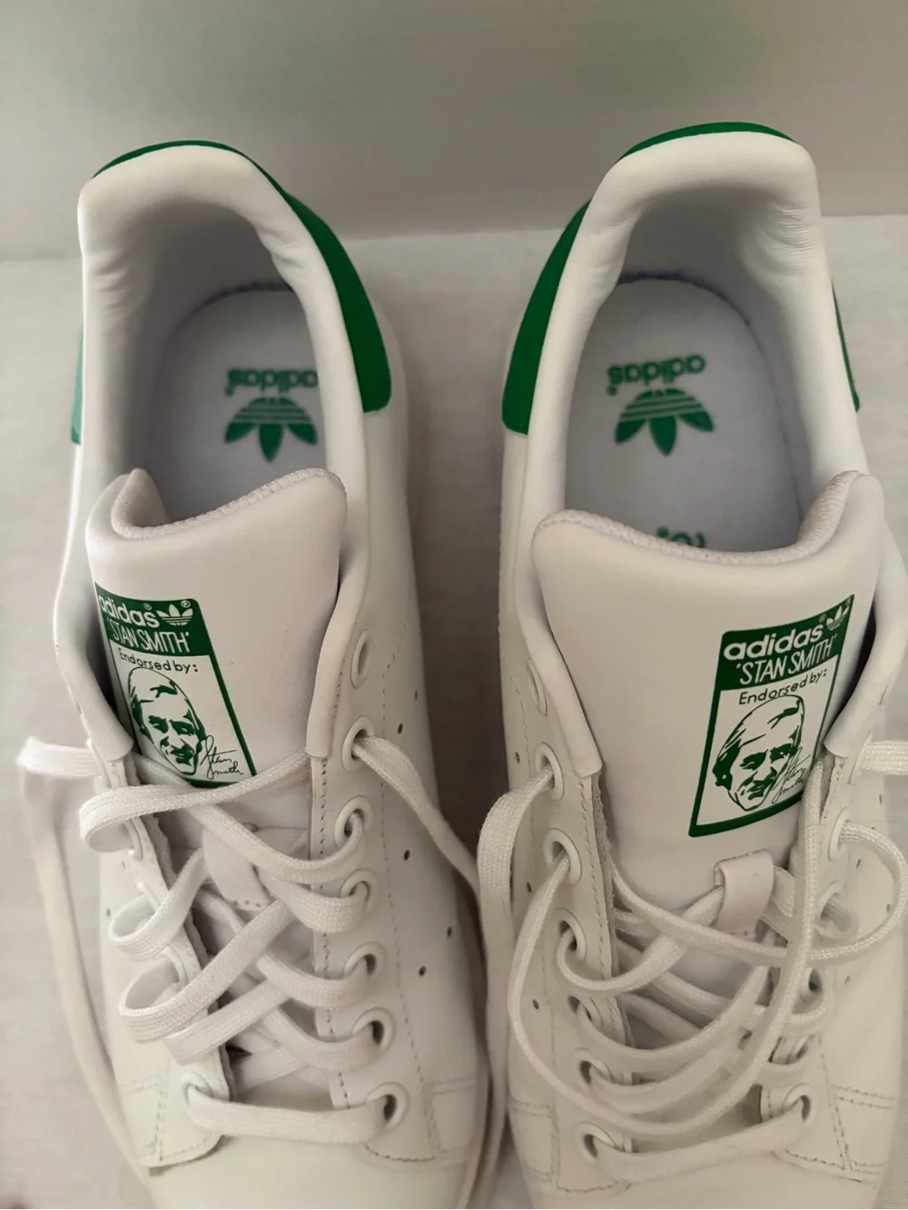 Adidas Originals Stan Smith White Green Sneakers Men’s 5.5 Leather Shoes